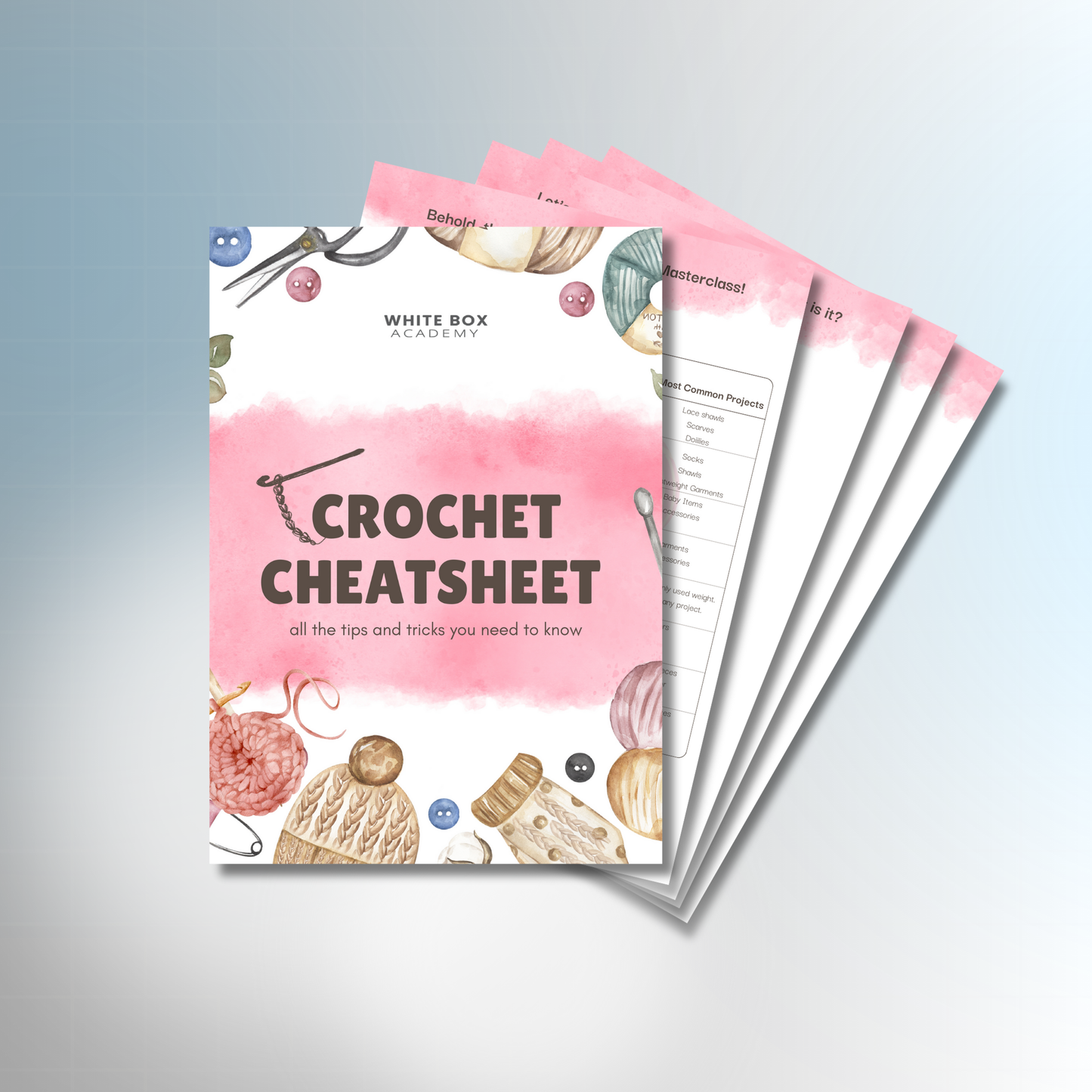 Crochet Cheatsheet - White Box Academy